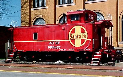 Cleburne TX Railroad Car Downtown