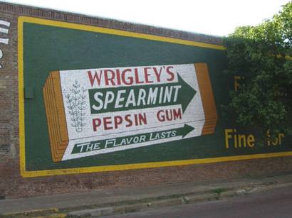 Cooper, Tx - Wrigley's Spearmint painted wall mural  