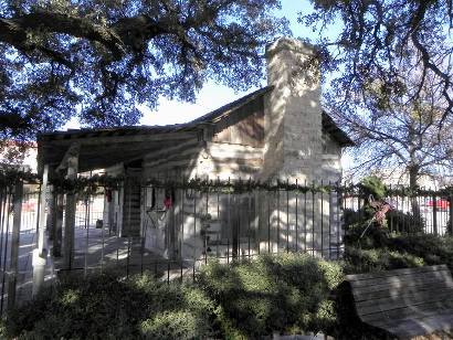 Old Cora, Comanche County log cabin courthouse , Texas