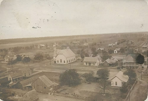 De Leon TX - Aerial View, Comanche County, 1909