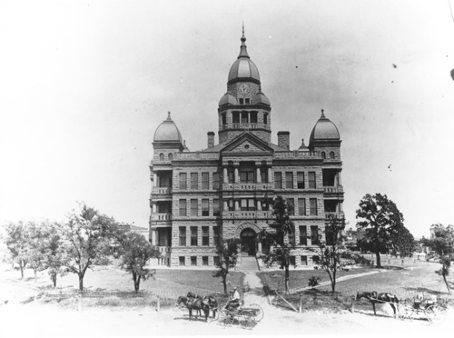 Denton County Courthouse, Texas old photo
