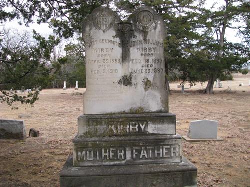 Dexter North Cemetery tombstone,  Dexter TX