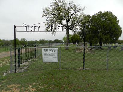 Dicey Tx - Dicey Cemetery Entry