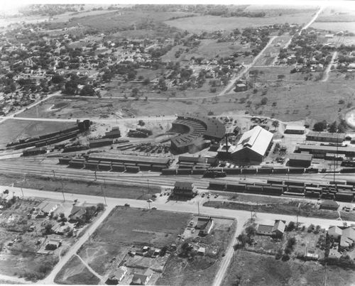 Ennis TX Depot aerial view