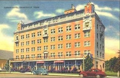 Gainesville Texas Turner Hotel vintage postcard