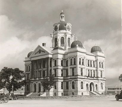 Gatesville, Texas - Coryelle County courthouse vintage photo