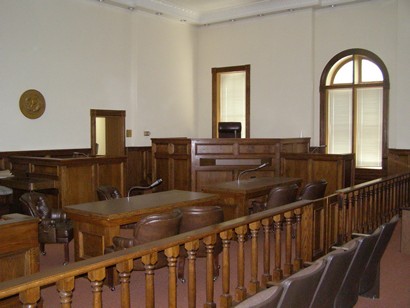 Glen Rose TX - Somervell County Courthouse second floor courtroom