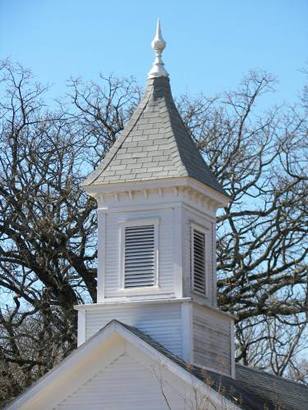 Cottonwood  Baptist Church steeple, Gray's Prairie, Texas