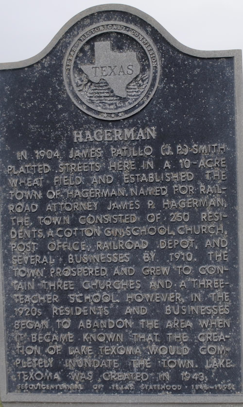 Hagerman Texas Historical Marker