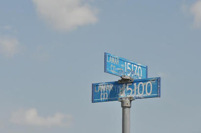 Hoover TX - Lamar County Road signs