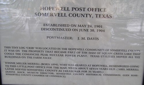 Hopewell TX Post Office information