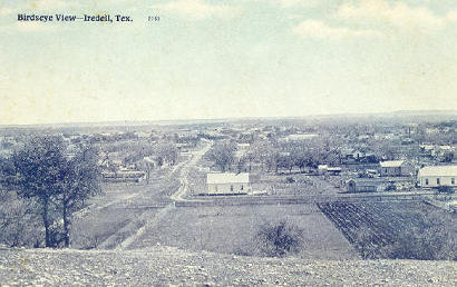 Iredell, Texas birdseye view, early 1900s old photo
