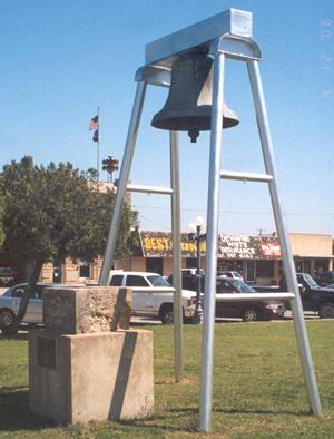 1886 Jack County courthouse bell and cornerstone, Jacksboro Texas