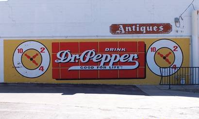 Drink Dr Pepper sign in Keller Texas