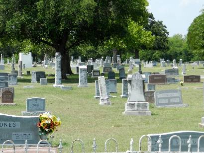 TX Kemp Cemetery tombstones