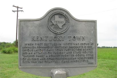 Kentucky Town TX Historical Marker