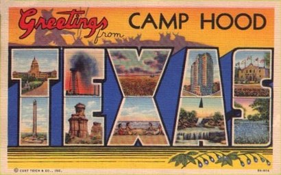 Camp Hood Texas old postcard