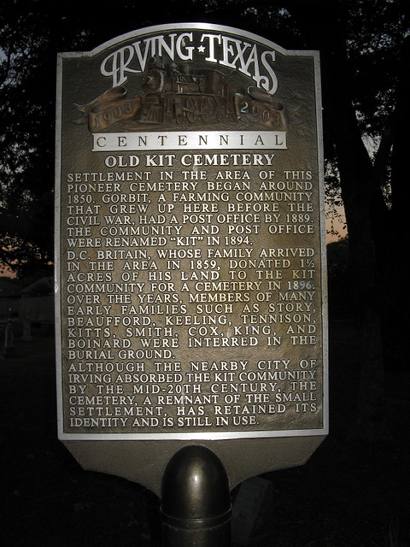   Kit  TX - Old Kit Cemetery Centennial marker marker
