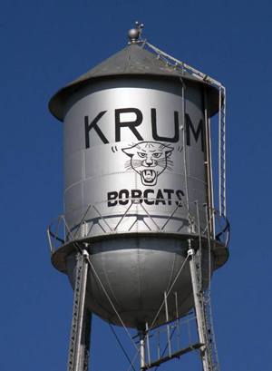 Krum Texas water tower