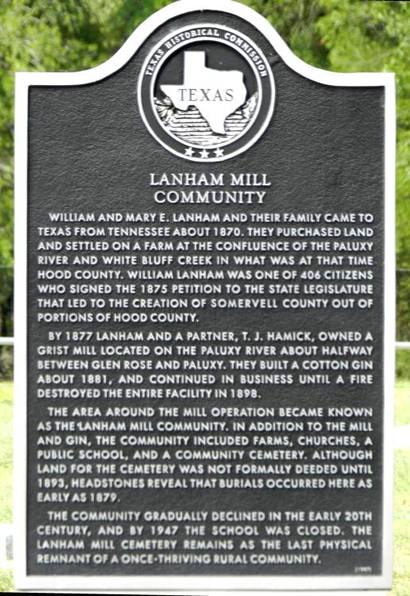 TX - Lanham Mill Community Historical Marker