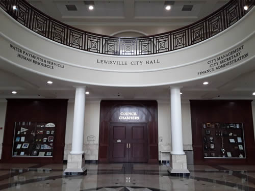 Lewisville TX - City Hall interior