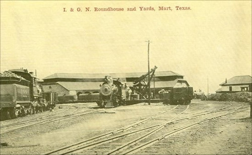 Mart TX - I & G. N. Roundhouse and Yard