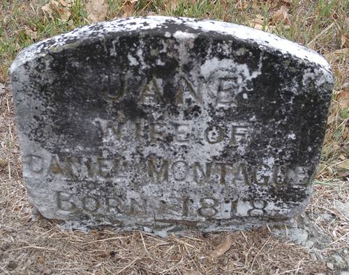 Cooke County TX - Marysville Cemetery - Jane Montague   tombstone