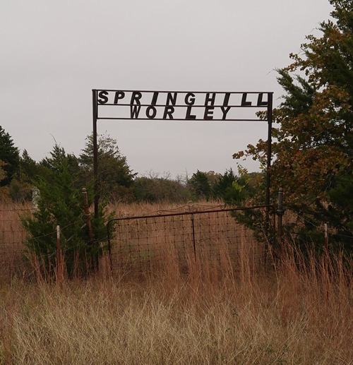 Marysville, Cooke County TX - Springhill Worley Cemetery Gate 