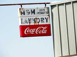 Mexia , Texas old Coca-Cola and Laundry sign