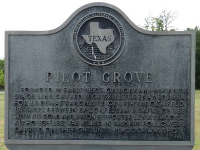 TX - Pilot Grove Historical Marker