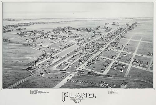 Plano Texas - 1891 Bird's eye view