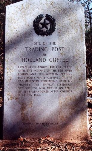 Site of the Trading Post of Holland Coffee 1936 Texas Centennial marker 