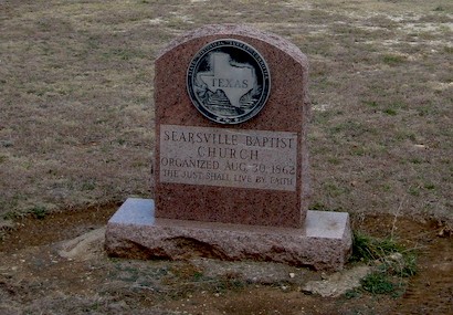 TX - Searsville Baptist Church marker
