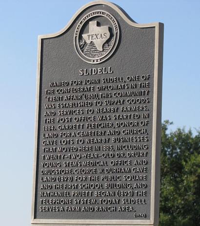 Slidell TX Historical Marker