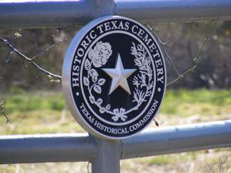 Historic Texas Cemetery medallion, Stiff Chapel Cemetery ,  Squeezepenny Texas 