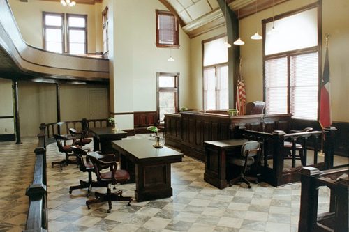 Erath county courthouse courtroom