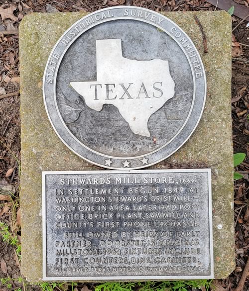 TX - Stewards Mill Store historical marker