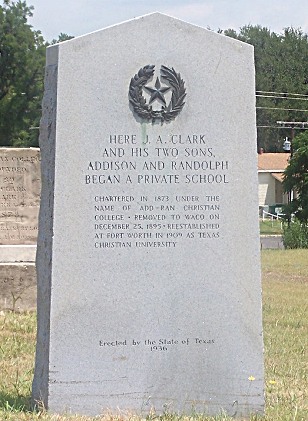 Thorp Spring, Texas - Add-Ran College Centennial Marker
