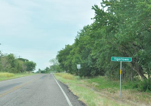 Tigertown TX City Limit Sign
