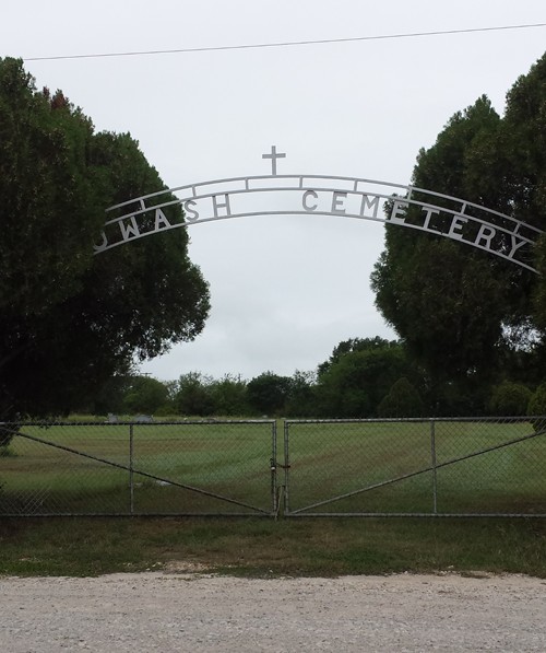 Hill County, Whiteney TX, Towash Cemetery gate 