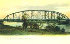 Single Span Bridge, Waco, Texas, 1905 post card