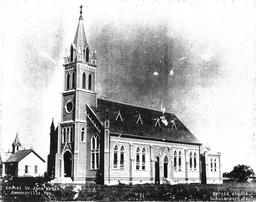 Ammannsville, TX St. John the Baptist Catholic Church and School, - 1930s 