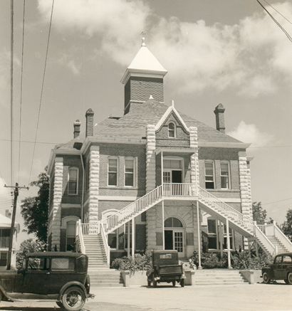 Grimes County courthouse, Anderson Texas vintage photo