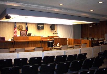TX Brazos County Courthouse courtroom