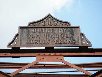 Bryant Station bridge date plate, Texas