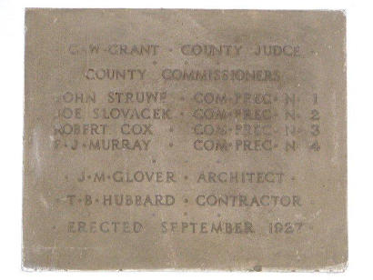 Caldwell TX  - 1927 Burleson County Courthouse  cornerstone