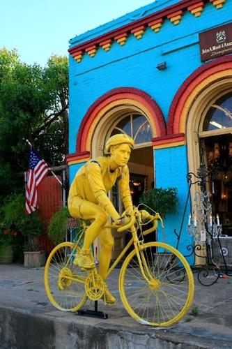 Calvert Texas bicyclist