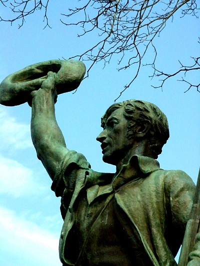 Statue of Ben Milam in Milam, Texas