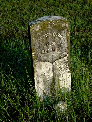 Unknown Union Soldier tombstone, Cameron Pioneer Cemetery