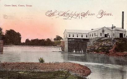Cuero TX, Cuero Dam 1911 postcard